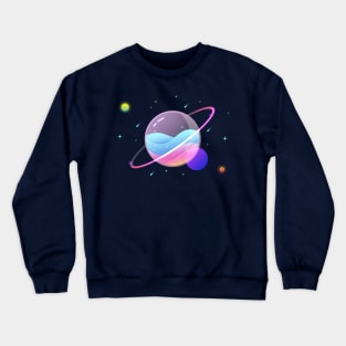 Glowy Glass Planet Crewneck Sweatshirt
